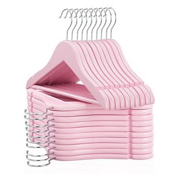 20 Pack Wooden Clothes Hangers 360 Swivel Hook Smooth Finish Durable