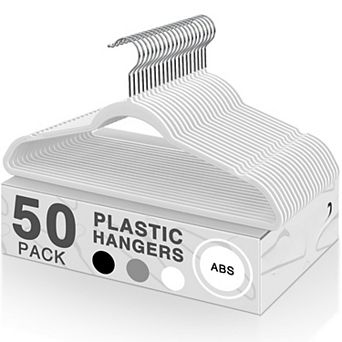 Heavy Duty ABS Plastic Clothes Hangers 360 Swivel Hook Slim Space Saving