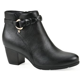 Cliffs by White Mountain Anslie Women's Ankle Booties Block Heel Slip-On Booties