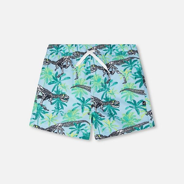 Little Kids Boy Boardshorts Skeleton Print