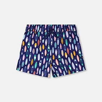 Little Kids Boy Boardshorts Surfboard Print