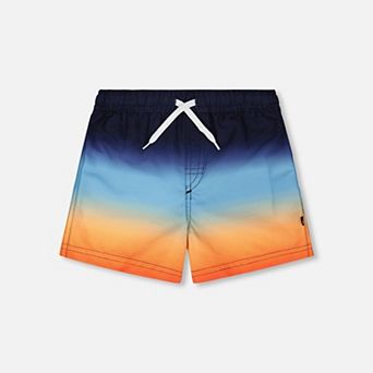 Little Kids Boy Swim Trunks and Gradient
