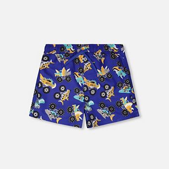 Big Kids Boy Boardshorts Truck Print