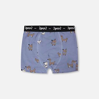 Little Kids Boy Organic Cotton Boxer Dog Print