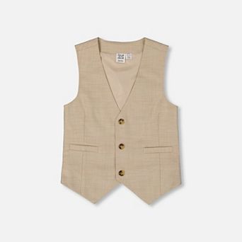 Little Kids Boy Fully Lined Button Front Vest