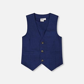 Little Kids Boy Fully Lined Button Front Vest