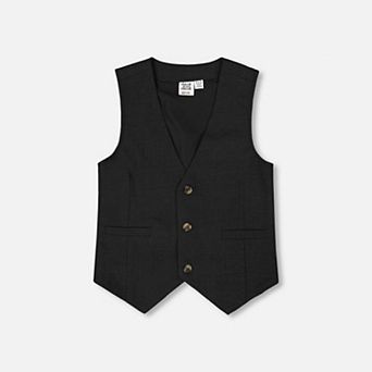 Big Kids Boy Fully Lined Button Front Vest
