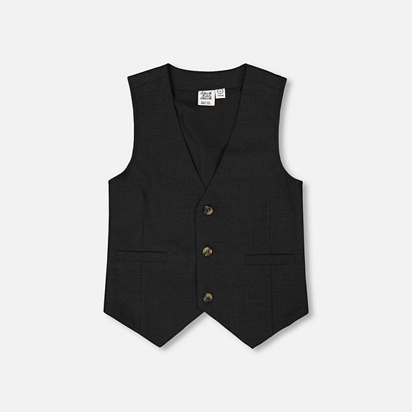 Big Kids Boy Fully Lined Button Front Vest