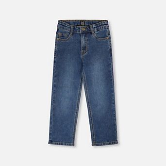 Little Kids Boy Stretch Jeans Navy Blue Denim