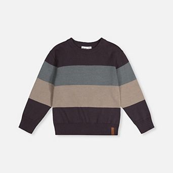 Big Kids Boy Colorblock Knit Sweater