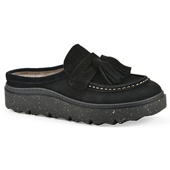 White Mountain Vailing Women's Slip-On Platform Clogs With Tassel Detail