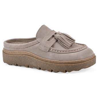 White Mountain Vailing Women's Slip-On Platform Clogs With Tassel Detail