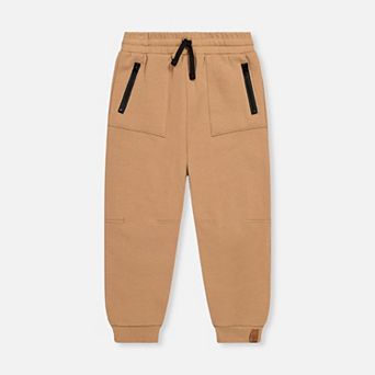 Little Kids Boy Fleece Drawstring Sweatpants with Zippered Pockets