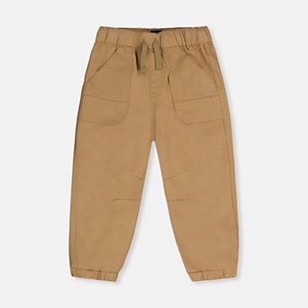 Little Kids Boy Stretch Canvas Patch Pocket Jogger Pants