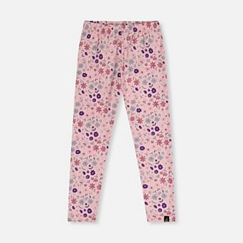 Big Kids Girl Daisy Print Elastic-Waist Jersey Leggings