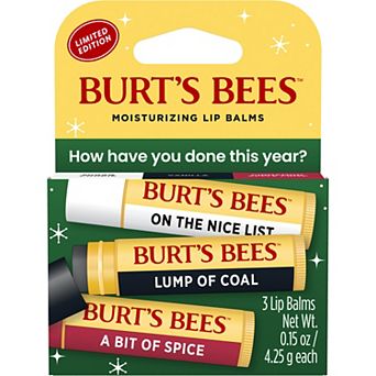 Burt's Bees 3-Pack Moisturizing Lip Balm Gift Set