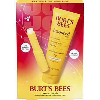 Burt's Bees 2 pc Boosted Body Melt & Lip Balm Gift Set