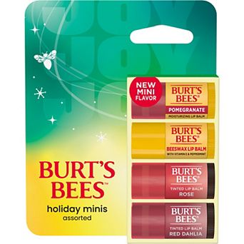 Burt's Bees Holiday Minis 4-Pack Lip Balm Gift Set
