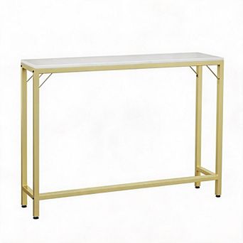 Console Table with Power Outlet, Narrow Entryway Table Behind Couch, Living Room Sofa Table