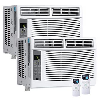 6000 BTU Smart Window AC,50dB Quiet Wi Fi Multi Mode Wash Filter 250 Sq Ft Bedroom Office Dorm