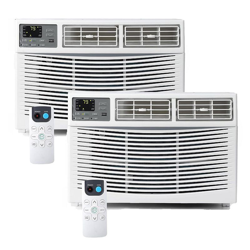 8000 BTU 2Pack Smart Window AC,WiFi Voice Remote 115V Dehum EER11.5 for ...