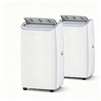 14000 BTU 2 Pack 4 in Portable AC,Cool Dehum Fan Auto Swing 24H Timer Remote Under 750 Sq Ft