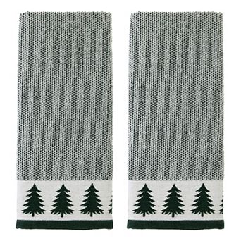 SKL Home Tree Border Jacquard Towel Set of 2