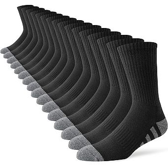 8 Pairs Crew Cushion Socks Athletic Running Workout