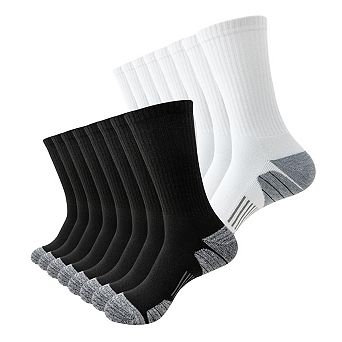 8 Pairs Athletic Crew Socks Cushion Running Work Breathable Outdoor