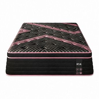 12'' Hybrid Mattress, Individually Pocketed Innerspring, Washable Cover, Medium Firm