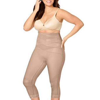 Secret Solutions Women's Plus Size Power Shaper Firm Control High-Waist Capri Shaper