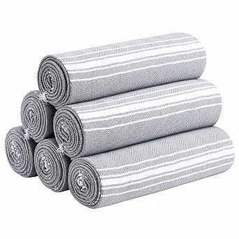 Oversized Cotton Microfiber Peshtemal Towel Set of 6 Soft Absorbent Durable Multi Use