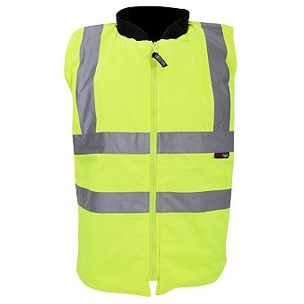 Warrior Mens Phoenix High Visibility Safety Bodywarmer Jacket