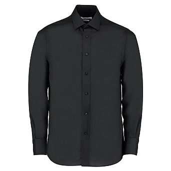 Kustom Kit Mens Tailored Fit Long Sleeved Business Shirt