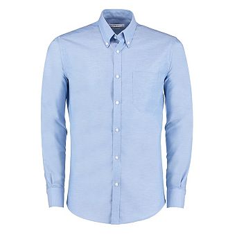 Kustom Kit Mens Oxford Slim Long-Sleeved Shirt