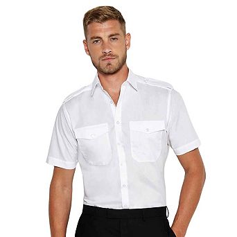 Kustom Kit Mens Short-Sleeved Pilot Shirt