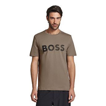 Boss Mens Large Logo Cotton T-Shirt