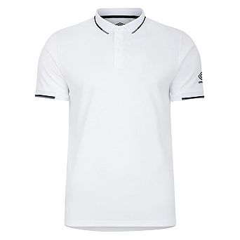 Umbro Mens Ribbed Cuff Polo Shirt
