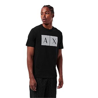 Armani Exchange Mens Geometric Cotton Regular T-Shirt