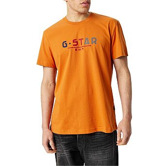 G-Star Mens Multi Logo Cotton Straight T-Shirt