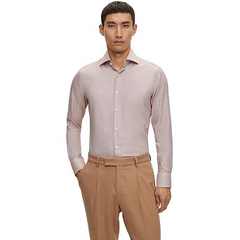 Boss Mens Plain Regular Long-Sleeved Shirt