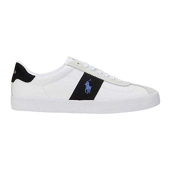 Ralph Lauren Mens Court Vulc Leather Trainers