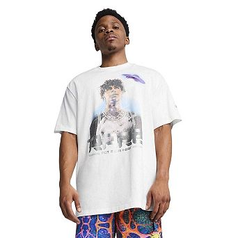 Puma Mens LaMelo Ball UFO Metallic Relaxed Fit T-Shirt
