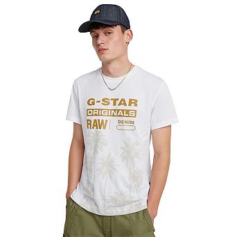 G-Star Mens Palm Tree Regular T-Shirt