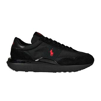 Ralph Lauren Mens Train 89 Embroidered Logo Suede Chunky Platform Trainers