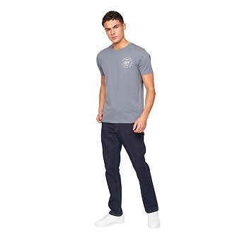 Crosshatch Mens Raw Seam Straight Jeans