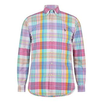 Ralph Lauren Mens Plaid Button-Down Shirt