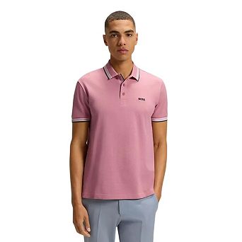Boss Mens Paddy Contrast Tipped Polo Shirt
