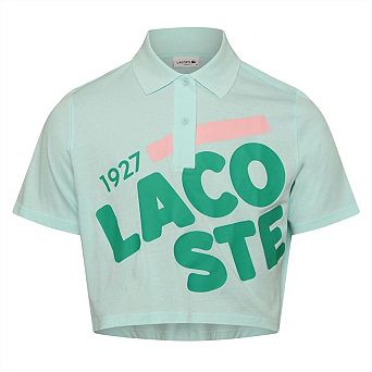 Lacoste Womens/Ladies Cotton Cropped Polo Shirt