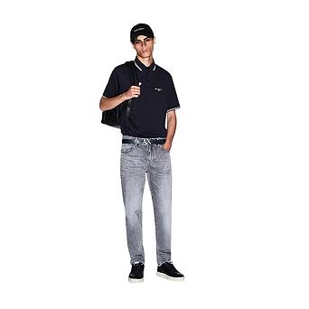 Armani Exchange Mens Embroidered Collared Polo Shirt